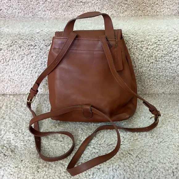Vintage Coach Bantam Bag Small Convertible Backpack British Tan United States - Picture 2 of 14